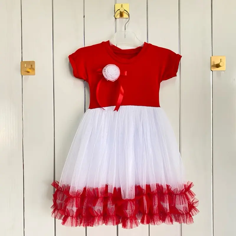 Dress Tutu Anak Perempuan/ Dress Tutu Tema Agustusan merah putih