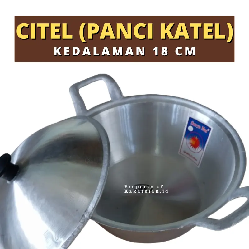 Citel Panci Katel Ukuran 16  - Citel Kuping - Panci Nasi Liwet 1