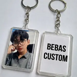 Gantungan Kunci Custom Foto 2 Sisi Akrilik Ganci Photostrip Depan Belakang Bisa Custom Foto Kamu Sendiri Bebas Custom