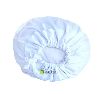 Bali Linen - Bolster Case 100% Cotton Tc 300 Plain White Fabric