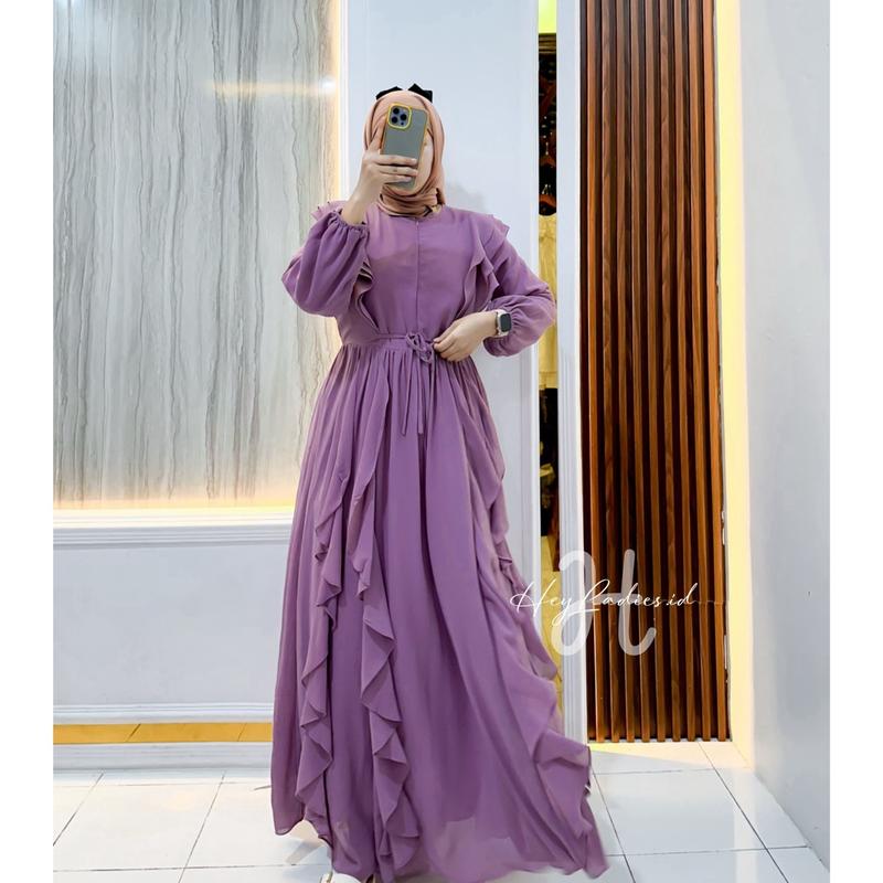 Product Introduction of Siera Dress Gamis Ceruty Muslim Wanita Mewah Pesta Kondangan Lebaran Cantik baju 23