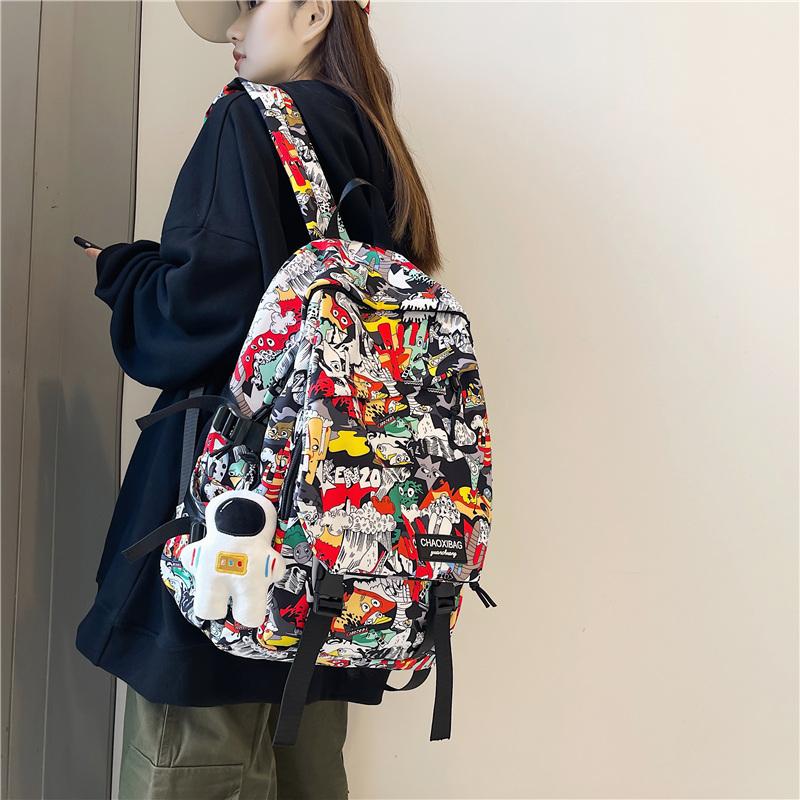 Ba Lô Graffiti Cho Bé Gái Và Nam Cặp Đi Học Cho Nam Và Nữ Túi Sách Cho Bé Trai Ba Lô Nylon Cho Nữ Ba Lô Máy Tính Xách Tay Thời Trang Cho Học Sinh Đeo Vai Backpack