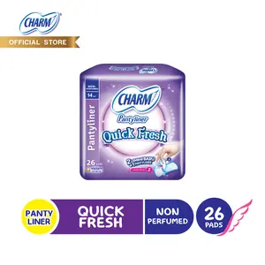 Charm Pure Style Pantyliner Quick Fresh Non Perfumed 26 pads
