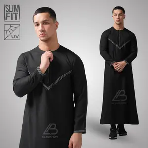 Al Bukhori - ANTI UV Jubah Slimfit Thobe Gamis Pria Dewasa Premium Lengan Panjang - Jubah Ghazi
