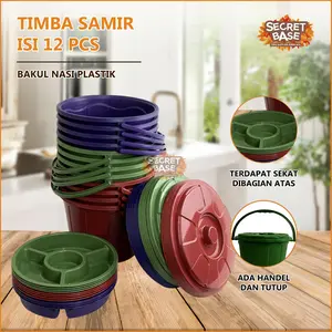 [COD] (ISI 12pcs) TIMBA SAMIR - timba hajatan Lusinan Murah / Baskom Ember Tutup / Bakul Nasi Plastik