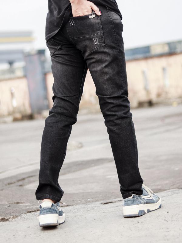 Ferskillend Celana jeans panjang pria sobek Tiger Claw CMJEE 01 streach jeans skinny Black Tiger Claw Denim Hitam sobekpria Nyaman Ripped Slimfit Melar Stretch 3