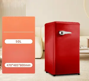 50L Large Capacity Mini Refrigerator Portable Household Double Door Refrigerator
