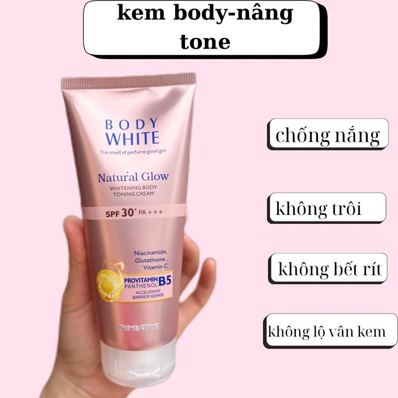 Body white kem body nâng tone 200ml không trôi không không lộ vân kem