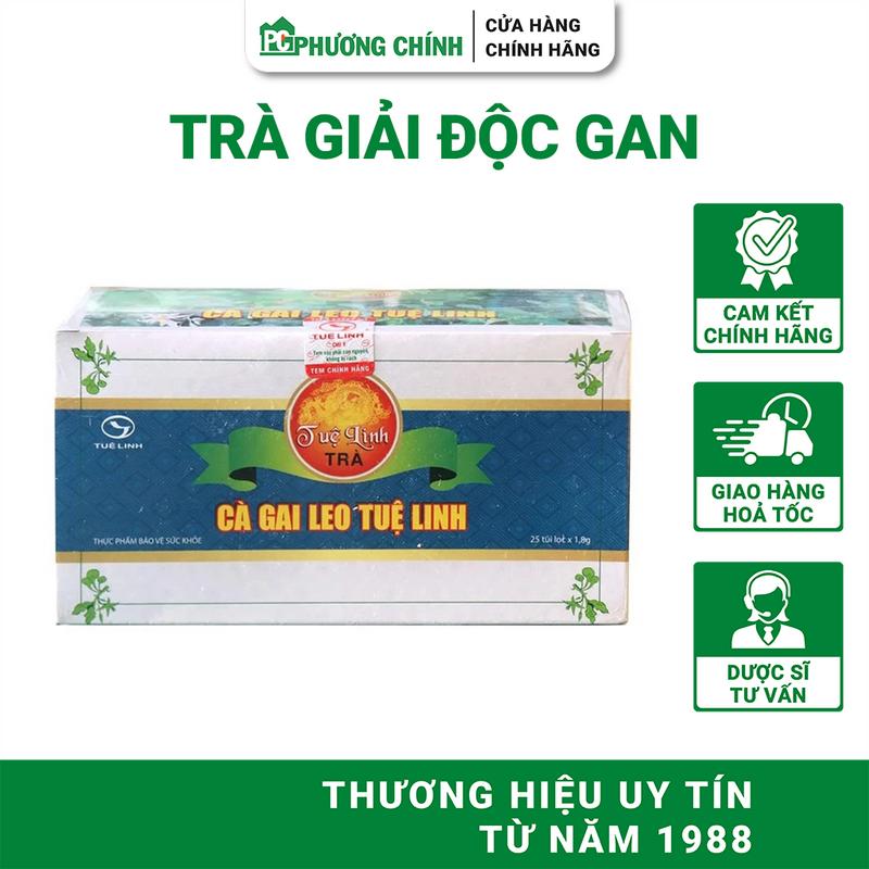 Trà Cà Gai Leo Tuệ Linh Hỗ Trợ Tăng Cường Chức Năng Giải Độc Gan Giảm Men Gan 25 Túi Lọc