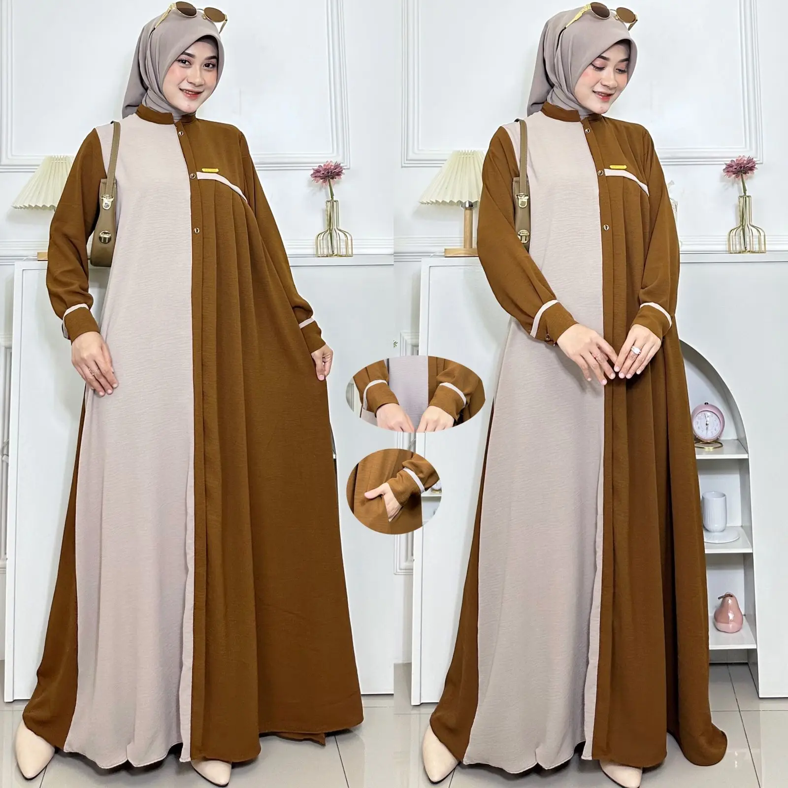 ZETTA DRESS BY ARFARZ FASHION GAMIS CRNKLE ARFLOW TERBARU