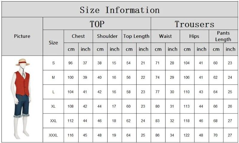 Product Introduction of One Piece TV Series 2023 Monkey D. Luffy Vest Pants Hat Outfits Party Carnival Halloween Cosplay Costume 2
