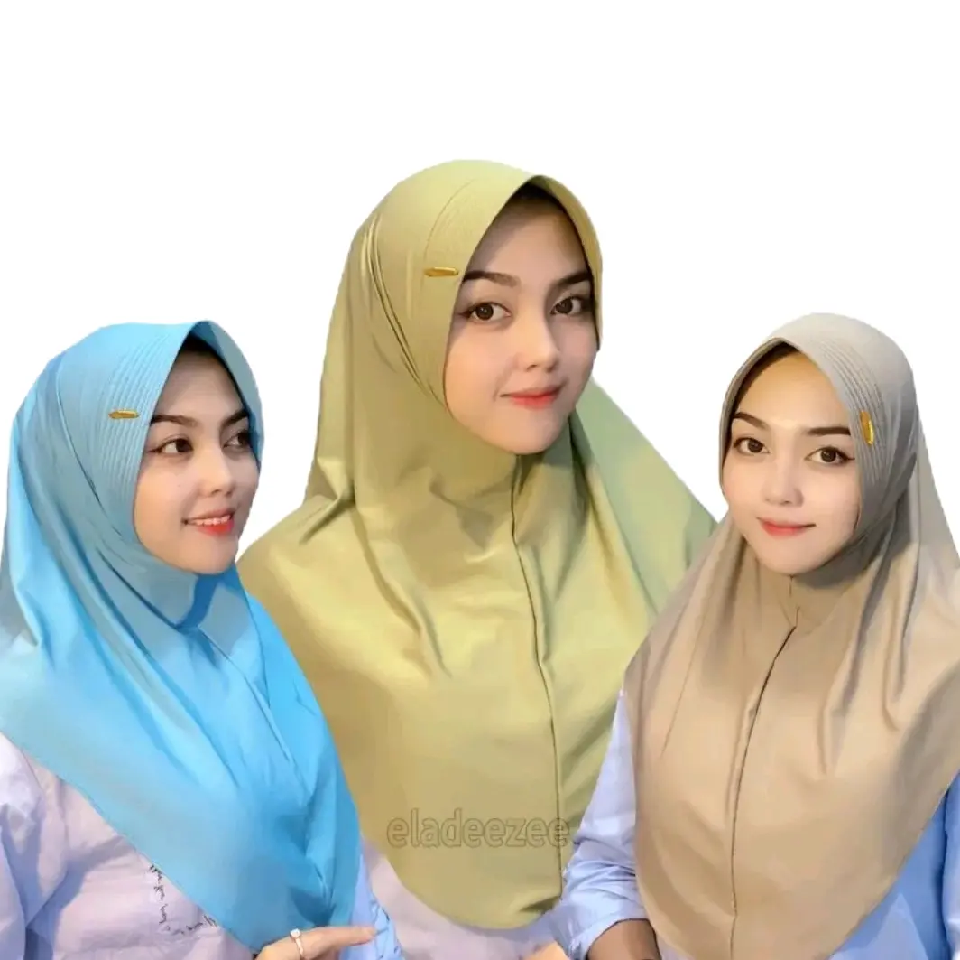 (30 RIBU DPT 3 HIJAB) BERGO HAMIDAH SIZE M LABEL BESI PREMIUM BAHAN JERSEY PREMIUM Instan Muslim Jilbab