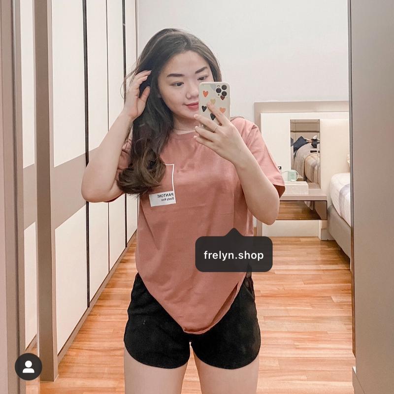PANTONE TSHIRT l BAJU KAOS TUMBLR TEE KAOS WANITA OVERSIZE PENDEK POLOS COTTON COMBED 30'S CROP KOREA FASHION BLACK HITAM PUTIH WHITE SAGE GREEN BEIGE MOCCA LILAC DUSTY ROSE BLUE PINK 2