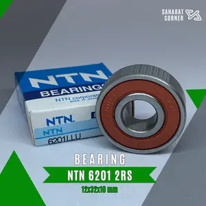 Bearing NTN 6201 2RS Japan Bering Tutup Karet Dua Sisi Laher Klaher Diameter 12x32x10 mm