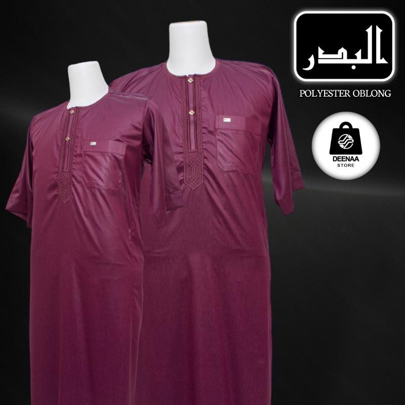 Jubah Al-Badar Polyester Oblong Ikaf Gamis Pria Busana Muslim 2