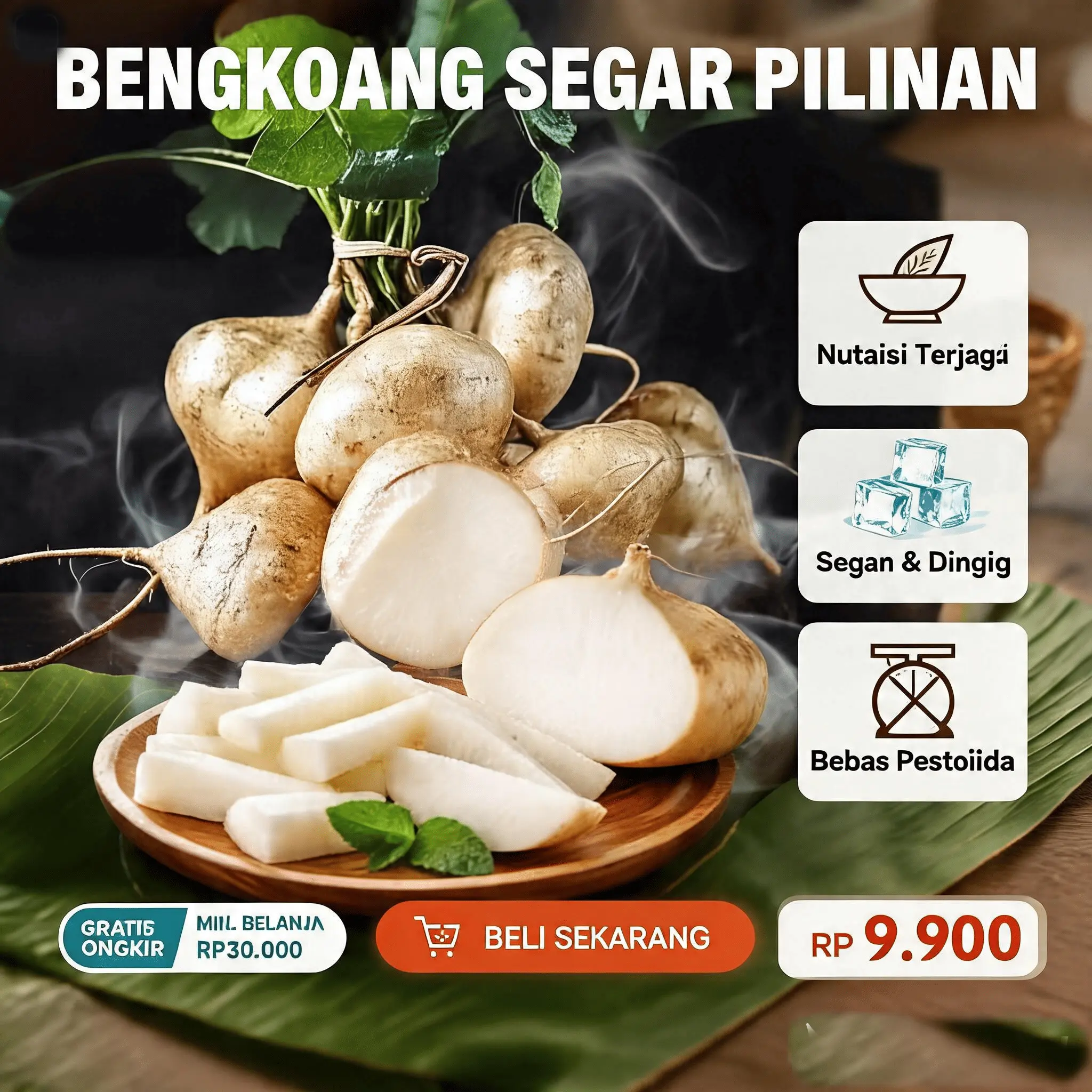BENGKOANG SEGAR MANIS BESUSU KERING BENGKUANG KEBUMEN