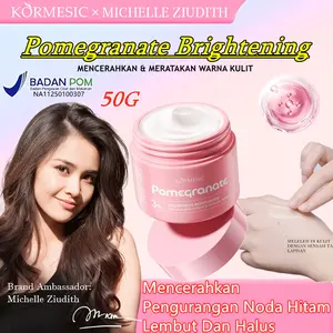 Pomegranate Niacinamide Brightening Moisturizer BPOM 50gr Cream Flek Hitam Membandel Cream Siang Malam Glowing Cream Pencerah Wajah Pelembab Wajah Kering dan Kusam Penghilang Flek Hitam Anti Penuaan Anti Kerut Mencerahkan Kulit Mengecilkan pori-pori