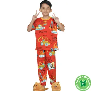 Kiminori AZAM.CP Setelan Baju Anak Laki Laki Lengan  Pendek Celana