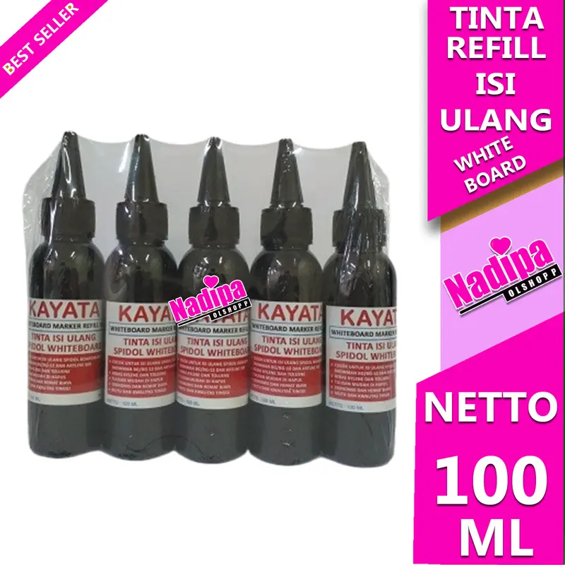 TINTA  SPIDOL WHITE BOARD REFILLINK ISI ULANG HITAM 100 ML nadipa olshopp 4