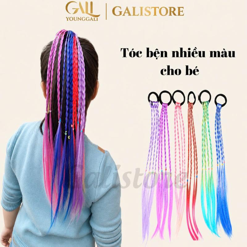 Tóc giả BỆN THẮT BÍNH cho bé gái tết nhiều màu buộc xinh xắn - Galistore Phụ…