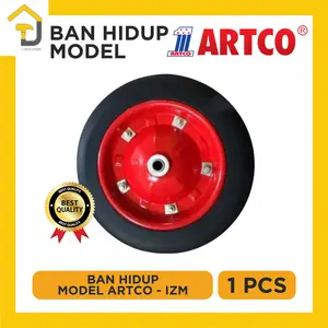 Roda Gerobak Dorong Ban Hidup Pasir Model Artco Merah / Roda Ban Gerobak Sorong Pasir Cor Roda Hidup & Mati IZM - Ban Hidup