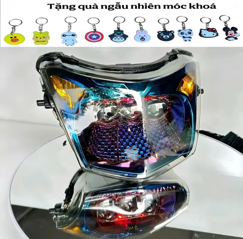  Đèn Led Pha Xe Wave Tích Hợp Demi Cho Wave 50-100-110 Lắp Đặt Dễ Dàng   Bảo Hành 12 Tháng Lỗi 1 Đổi 1   Đèn Pha 3 bi cầu 