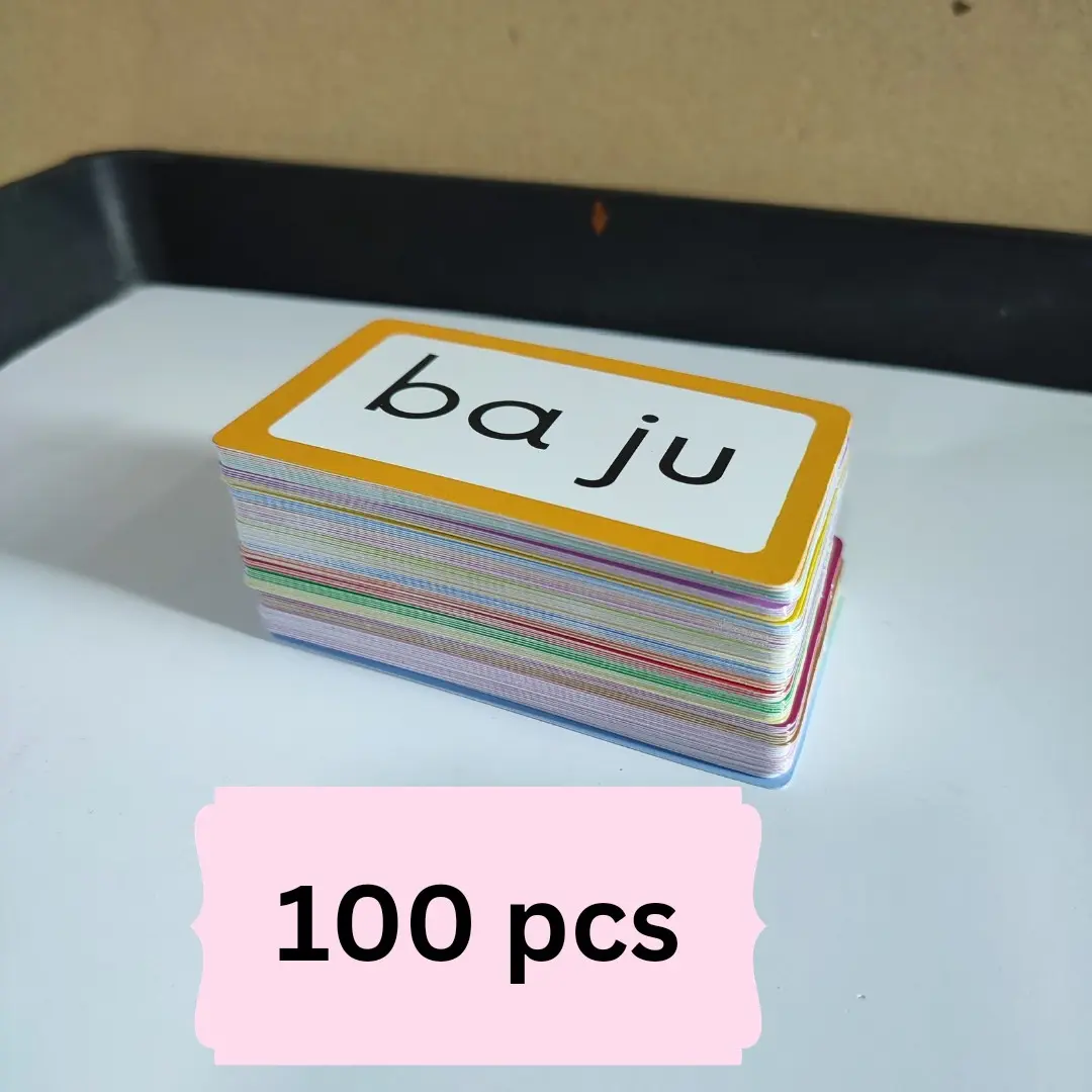 Flash Card Belajar Membaca 2 Suku Kata - Kartu Belajar Baca Tulis Anak