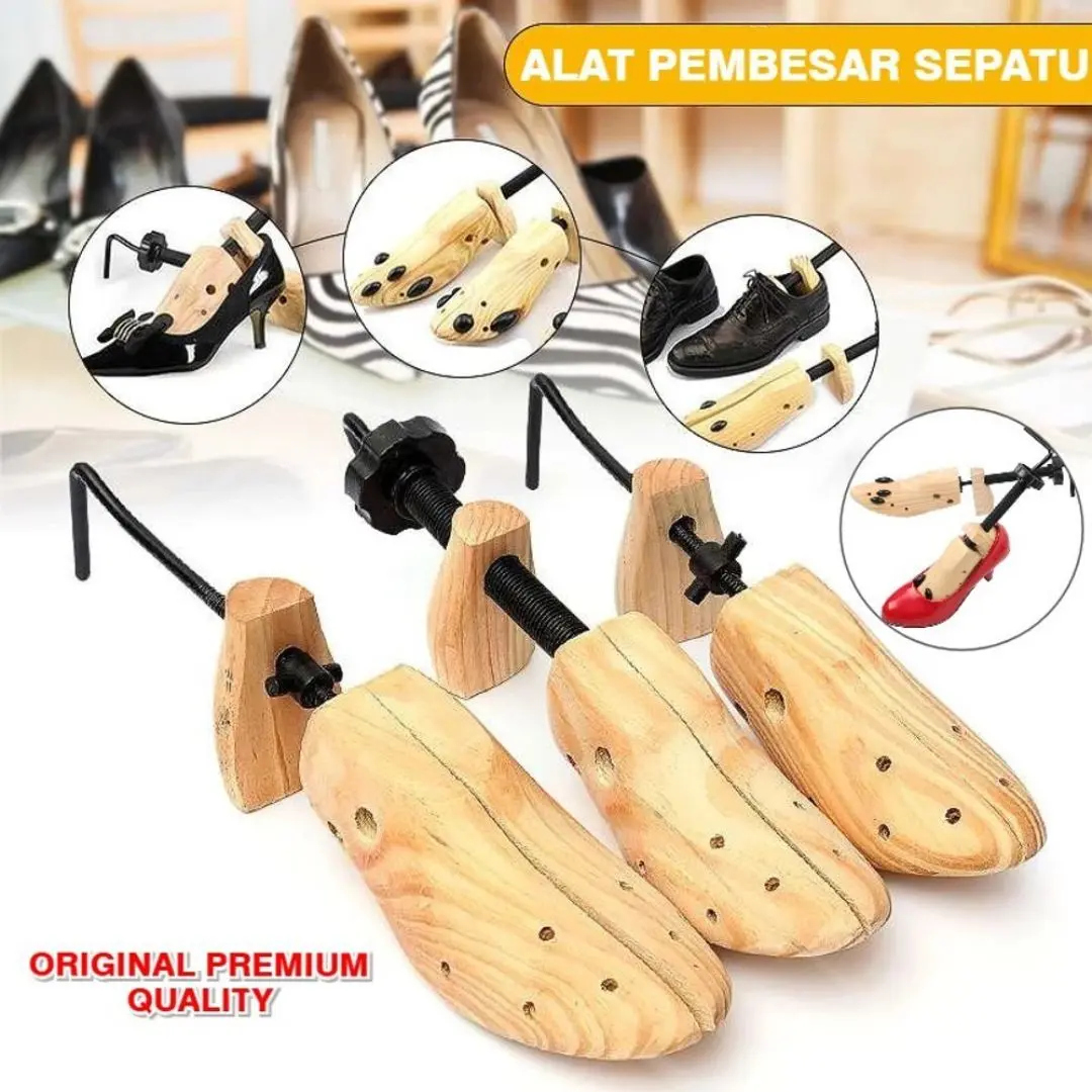Shoes Stretcher Expander Shoe Bunion Pembesar Ukuran Sepatu Bahan Kayu