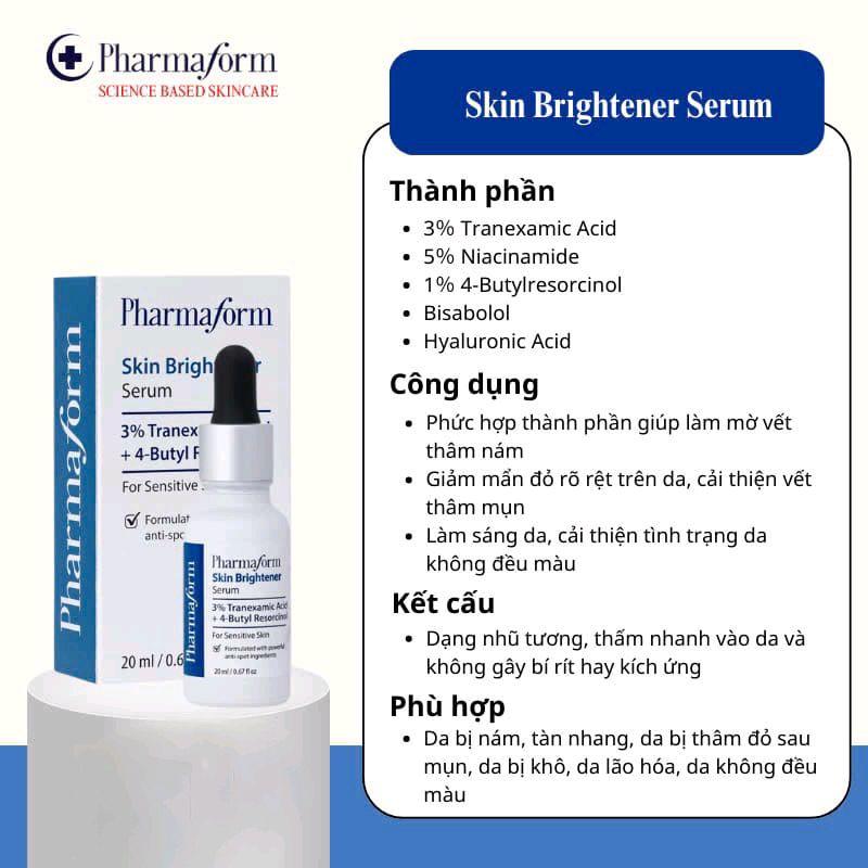 Pharmaform Skin Brightener Serum Tinh Chất Làm Sáng Da Cải Thiện Thâm Sạm