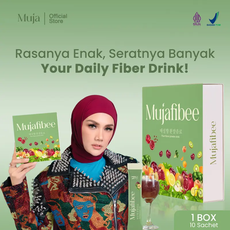 Mujafibee by Mulan Jameela Minuman Serbuk Rasa Plum - 1 Box (10 Sachet) 0