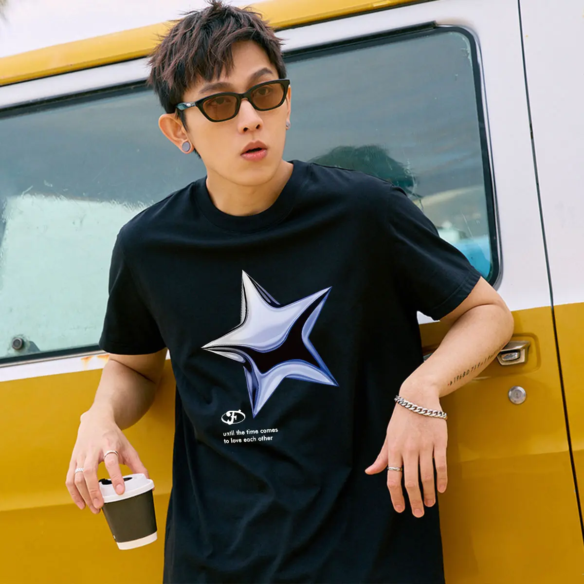 T-shirt Kaos  Lengan Pendek Katun  30S Premium Nyaman Sablon Standar Baju Distro Cowok Crew Neck COD C242 Combed Pria