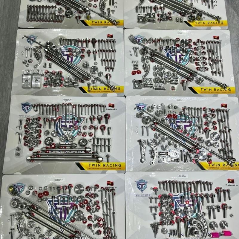  Full Ốc Salayaa Inox304 Mẫu Thái Nhiều Dòng Xe  Tặng Long Đền Xanh Đỏ  . Phụ Tùng Phụ Kiện Inox304 Salaya 