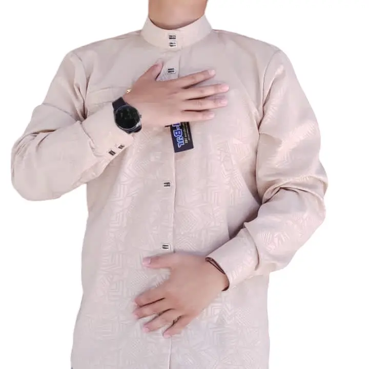 kemko  terbaru 2024      Katun Embos Lembut Nyaman Poliester Baju Muslim High Simple cowok premium Slimfit Tebal  Motif Keren Formal  Kurta Koko Panjang Sultan Pria Dewasa 4