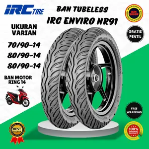 Ban IRC Enviro NR91 Ring 14 (70/90 80/90 90/90) Tubeless Gratis Pentil