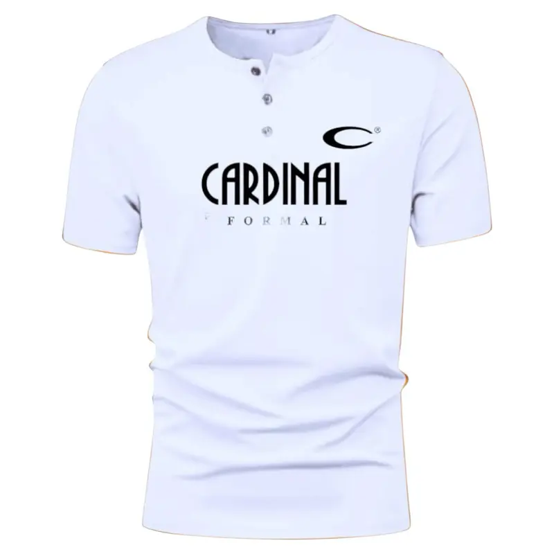 KAOS COWOK LENGAN PENDEK SABLON CR  / Kaos Hanley Pria Lengan Pendek / Kaos Kancing Pria Lengan Pendek Pria / Kaos Sablon CR Distro Keren Dewasa Motif Polos 1