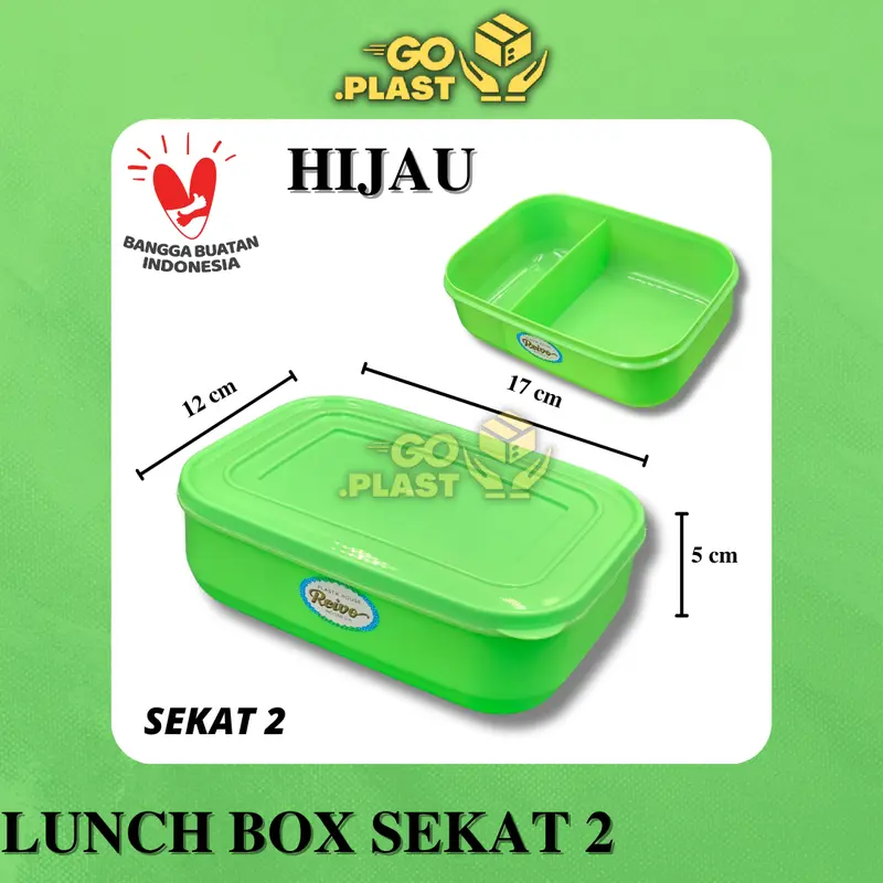 [6PCS] HAPPY KOTAK MAKAN PLASTIK SEKAT 2 4