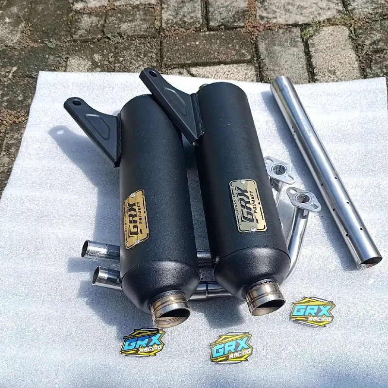 Knalpot Luster V1 Original GRX Racing Saringan Borr Out 50 inlet 26-28-32 PNP All Matic Motor Motorcycle 2