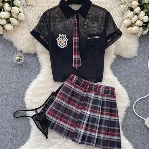 Lingerie Sexy Wanita Set Seragam Siswa JK Cosplay Seksi Kostum A263