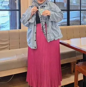 (3.A) ROK PLISKET  SUPER JUMBO 5L XXXXXL . HYGET PREMIUM. muat bb 80 sampai 130 kg Wanita Karet Tebal Nyaman Melar Panjang Dewasa Variasi  Muslim Bawahan Maxi