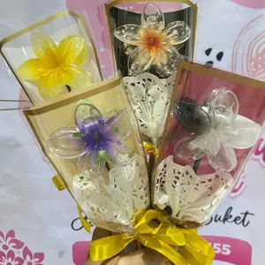 Buket Single Jedai Bunga Kamboja Cantik Untuk Kado Dengan Desain Elegan Dan Warna Cerah