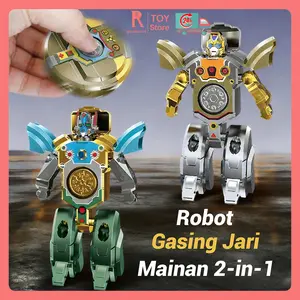 igoods.rose 2IN 1 Fingertip Gyro Robot Toys Mainan Anak Spinner Fingertrip Fidget Gyro Robot Children  Educational Toy Kids Gift
