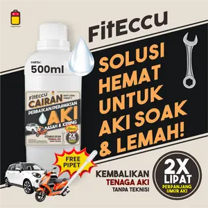 cairan vitamin perawatan dan perbaikan aki kendaraan FitEccu 500 ml