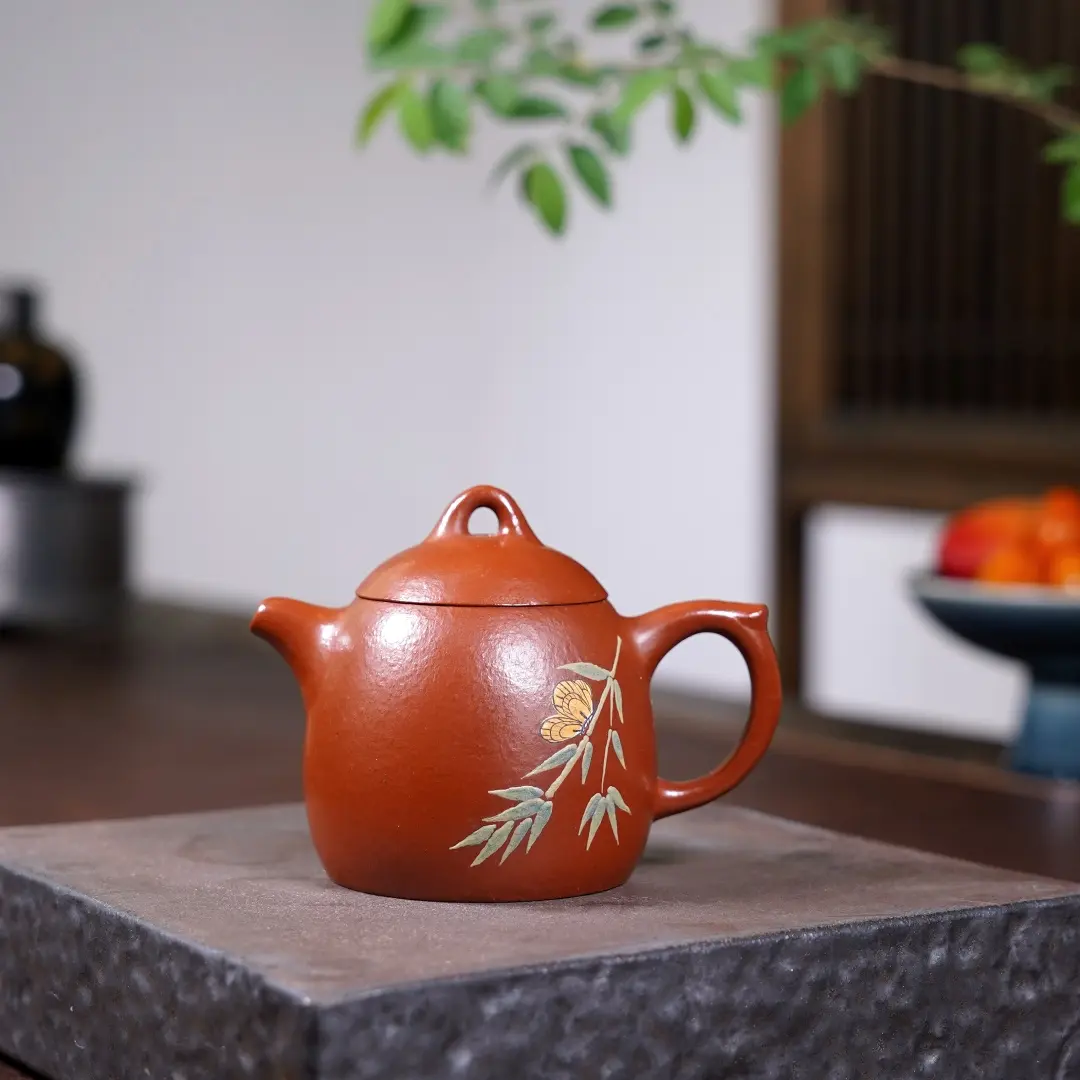 Chinese Yixing purple clay teapot 100% natural purple clay teapot zhuni siting teapot 100 ml