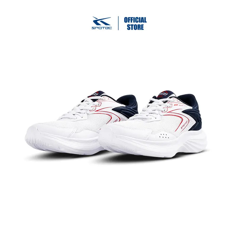Spotec Running Orbit  Sepatu Lari Pria Wanita Putih - Biru Tua 1