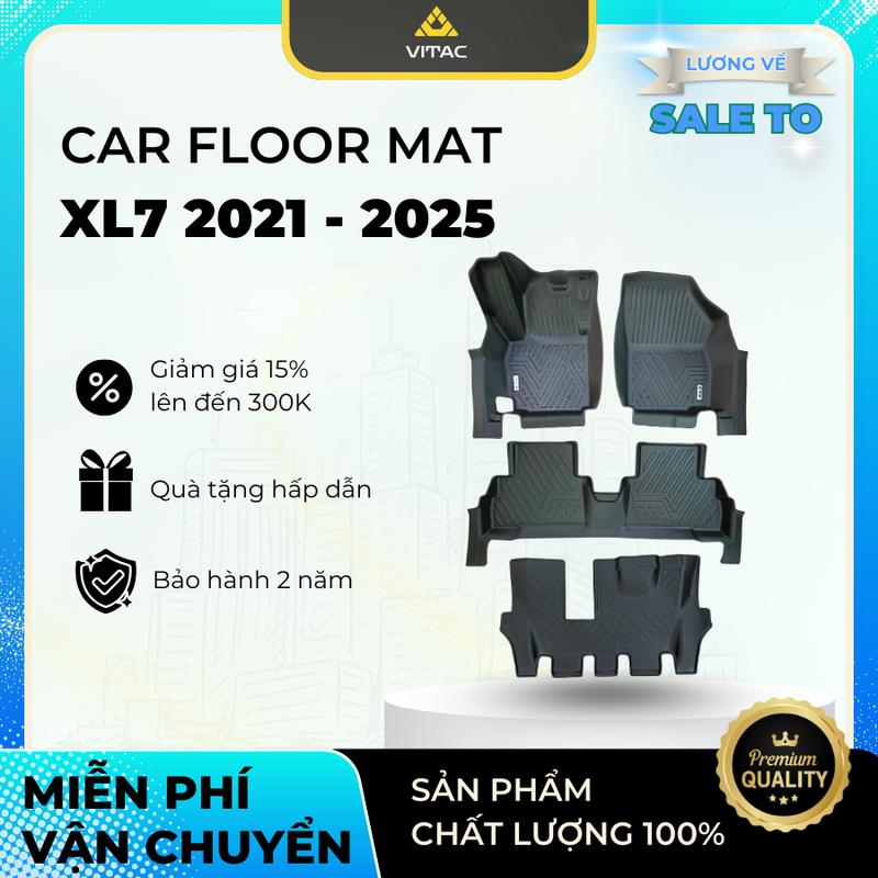 Freeship_Thảm lót sàn ô tô 5D SUZUKI XL7 2021 - 2025 đúc nguyên khối TPV (4 tấm/Bộ)