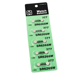 1 lembar baterai sr626 626 377 isi 10pcs Watch Watches