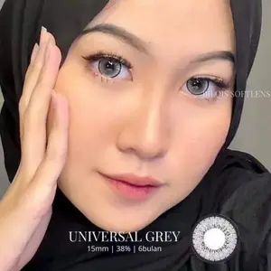 (Free Case) SOFTLENS TOPGEL UNIVERSAL GREY VIRAL BEST SELLER 15.0MM, SOFTLENS WEDDING, SOFTLENS NORMAL DAN MINUS