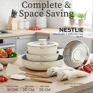 Oxone OX996 Nestlie Stackable Cookware Set