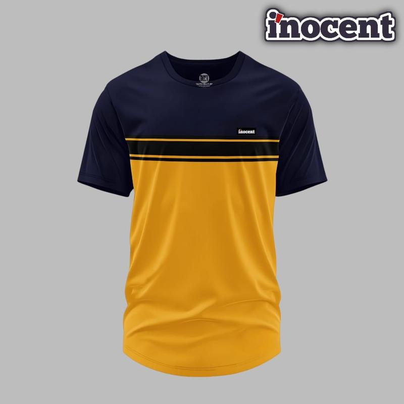 Product Introduction of Kaos Distro Pria inocent navy Mustard Katun Combed 24s Tebal 1