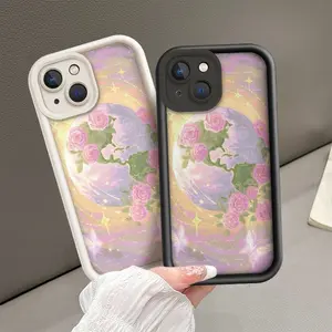 Case For Realme C71 C75 C75X Note 50 Note 60 C61 C63 5 5i 5s 7i C2 C11 2020 C11 2021 C12 C15 C17 C20 C21Y C25 C25Y C30 C30S C31 C33 C35 C53 C55 C65 C67 Casing ponsel Planet Mawar yang Indah JTTY